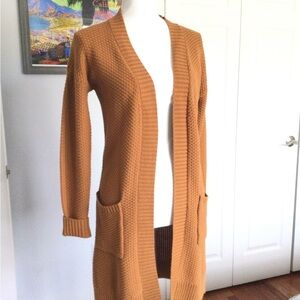 Long Open-Front Cardigan Sweater